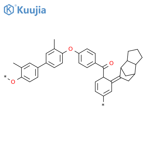 Poly[oxy(2-methyl-1,4-phenylene)(octahydro-4,7-methano-5H-inden-5-ylidene)(3-methyl-1,4-phenylene)oxy-1,4-phenylenecarbonyl-1,4-phenylene] structure