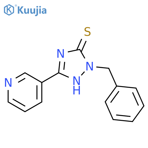 3H-1,2,4-Triazole-3-thione, 1,2-dihydro-2-(phenylmethyl)-5-(3-pyridinyl)- structure