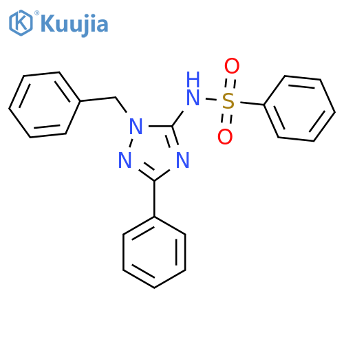 Benzenesulfonamide,N-[3-phenyl-1-(phenylmethyl)-1H-1,2,4-triazol-5-yl]- structure