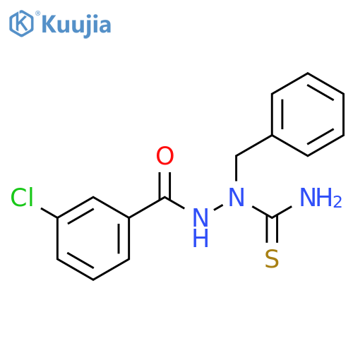 Benzoic acid, 3-chloro-,2-(aminothioxomethyl)-2-(phenylmethyl)hydrazide structure