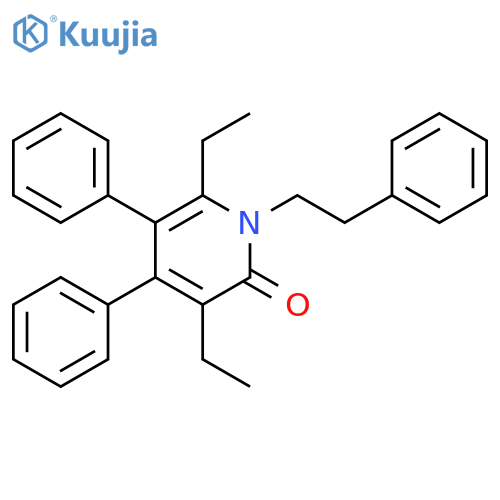 2(1H)-Pyridinone, 3,6-diethyl-4,5-diphenyl-1-(2-phenylethyl)- structure