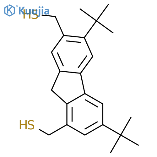 9H-FLUORENE-1,7-DIMETHANETHIOL, 3,6-BIS(1,1-DIMETHYLETHYL)- structure