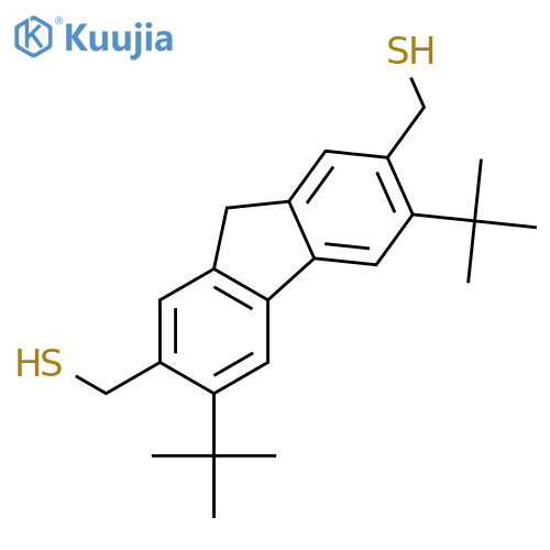 9H-Fluorene-2,7-dimethanethiol, 3,6-bis(1,1-dimethylethyl)- structure
