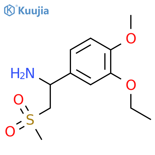 (1S)-1-(3-ethoxy-4-methoxyphenyl)-2-methanesulfonylethan-1-amine structure