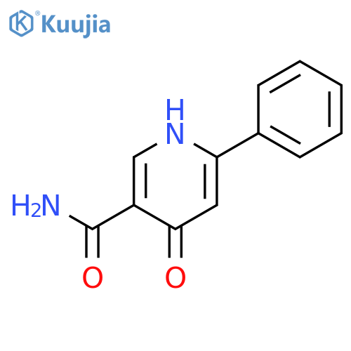 3-PYRIDINECARBOXAMIDE, 1,4-DIHYDRO-4-OXO-6-PHENYL- structure
