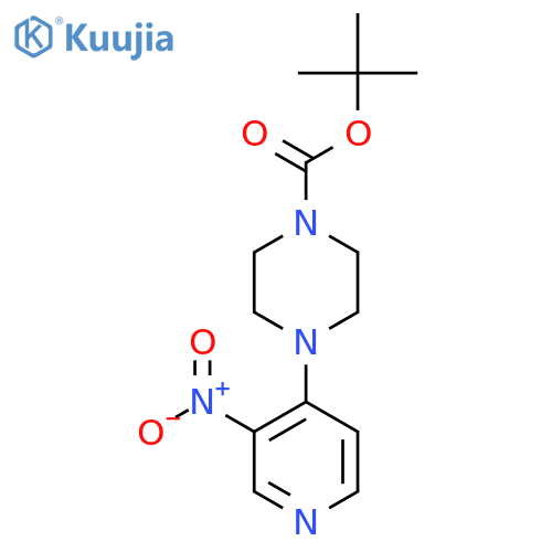 Tert-butyl 4-(3-nitro-4-pyridinyl)-1-piperazinecarboxylate structure