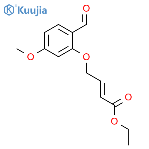 2-BUTENOIC ACID, 4-(2-FORMYL-5-METHOXYPHENOXY)-, ETHYL ESTER, (2E)- structure