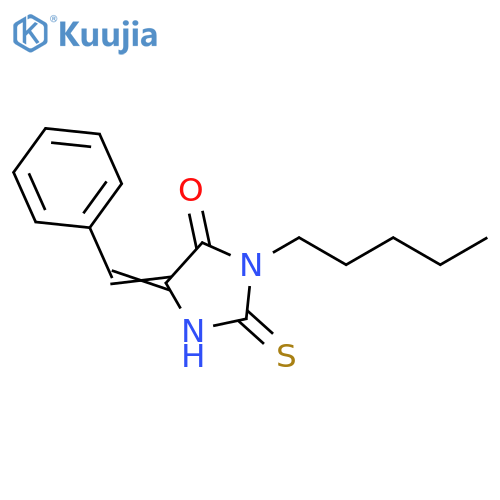 4-Imidazolidinone, 3-pentyl-5-(phenylmethylene)-2-thioxo- structure