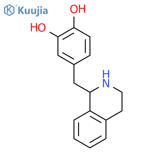 1,2-BENZENEDIOL, 4-[(1,2,3,4-TETRAHYDRO-1-ISOQUINOLINYL)METHYL]- structure
