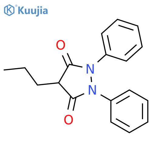 1,2-diphenyl-4-propylpyrazolidine-3,5-dione structure