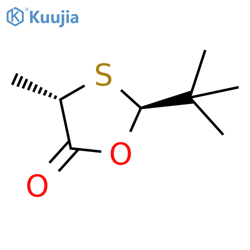 (2S,4S)-2-Tert-butyl-4-methyl-1,3-oxathiolan-5-one structure