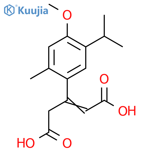 2-Pentenedioic acid, 3-[4-methoxy-2-methyl-5-(1-methylethyl)phenyl]- structure