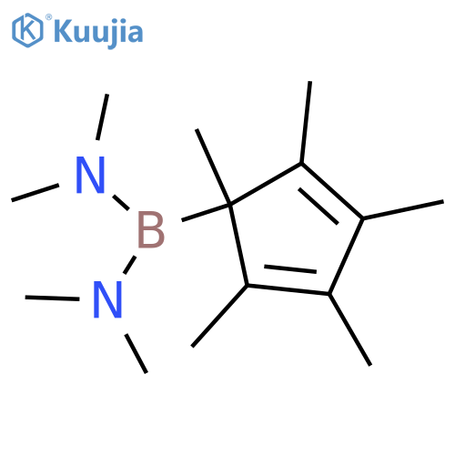Boranediamine,N,N,N',N'-tetramethyl-1-(1,2,3,4,5-pentamethyl-2,4-cyclopentadien-1-yl)- structure