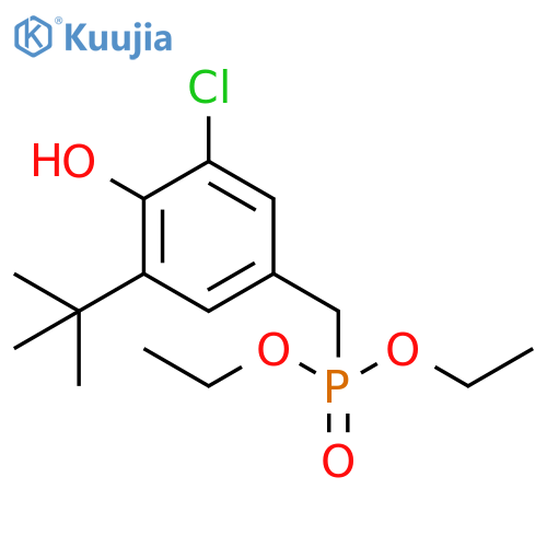 Phosphonic acid,[[3-chloro-5-(1,1-dimethylethyl)-4-hydroxyphenyl]methyl]-, diethyl ester structure