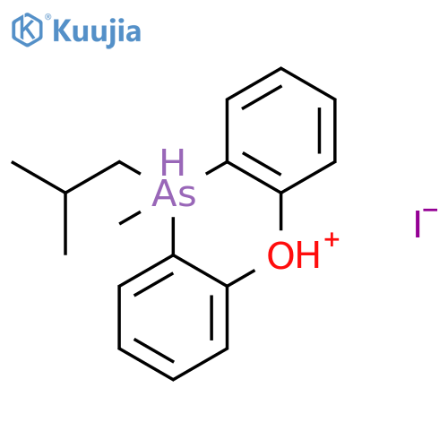 10H-Phenoxarsinium, 10-methyl-10-(2-methylpropyl)-, iodide structure