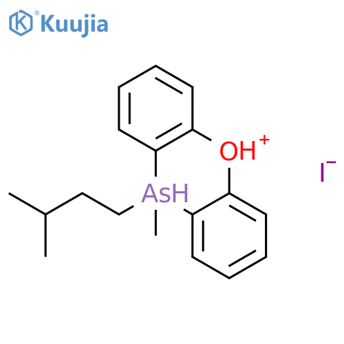 10H-Phenoxarsinium, 10-methyl-10-(3-methylbutyl)-, iodide structure