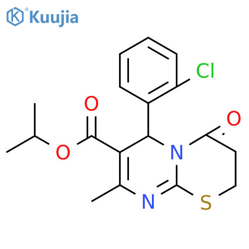 propan-2-yl 6-(2-chlorophenyl)-8-methyl-4-oxo-2H,3H,4H,6H-pyrimido2,1-b1,3thiazine-7-carboxylate structure