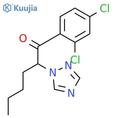 1-Hexanone, 1-(2,4-dichlorophenyl)-2-(1H-1,2,4-triazol-1-yl)- structure