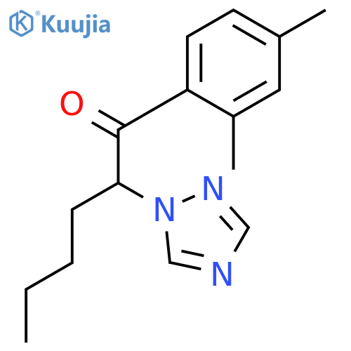 1-HEXANONE, 1-(2,4-DIMETHYLPHENYL)-2-(1H-1,2,4-TRIAZOL-1-YL)- structure