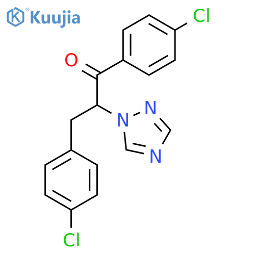 1-PROPANONE, 1,3-BIS(4-CHLOROPHENYL)-2-(1H-1,2,4-TRIAZOL-1-YL)- structure