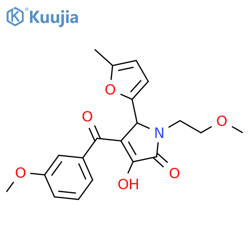 3-hydroxy-4-(3-methoxybenzoyl)-1-(2-methoxyethyl)-5-(5-methylfuran-2-yl)-2,5-dihydro-1H-pyrrol-2-one structure