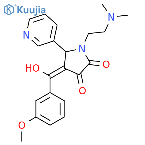 1-2-(dimethylamino)ethyl-3-hydroxy-4-(3-methoxybenzoyl)-5-(pyridin-3-yl)-2,5-dihydro-1H-pyrrol-2-one structure
