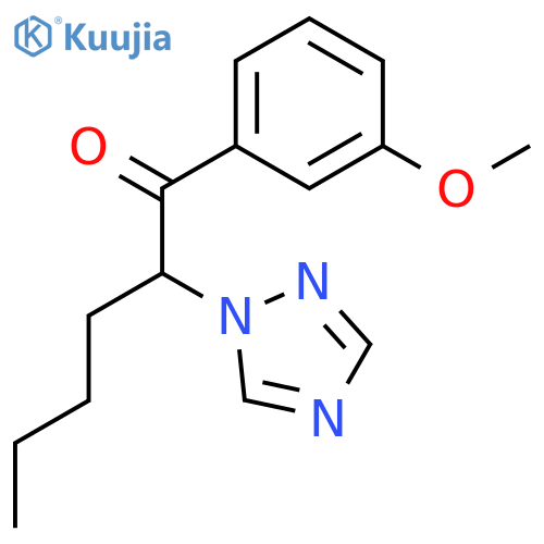 1-Hexanone, 1-(3-methoxyphenyl)-2-(1H-1,2,4-triazol-1-yl)- structure