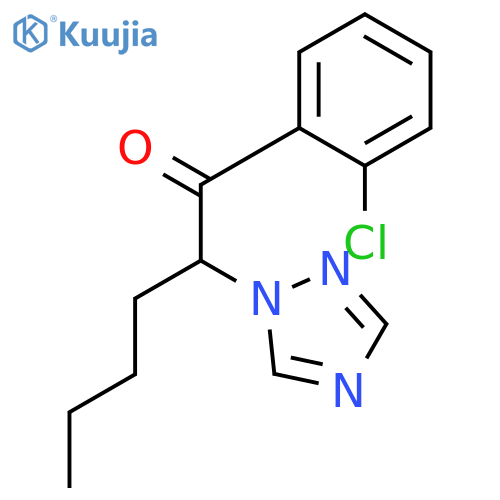 1-HEXANONE, 1-(2-CHLOROPHENYL)-2-(1H-1,2,4-TRIAZOL-1-YL)- structure