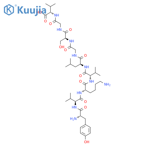 L-VALINE, L-TYROSYL-L-VALYL-L-LYSYL-L-VALYL-L-LEUCYLGLYCYL-L-SERYLGLYCYL- structure