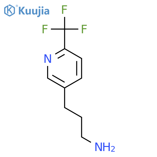3-6-(trifluoromethyl)pyridin-3-ylpropan-1-amine structure