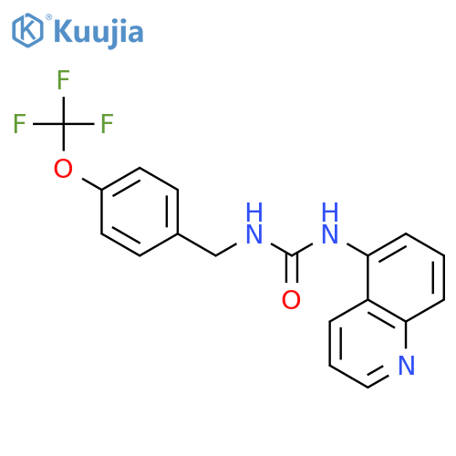 Urea, N-5-quinolinyl-N'-[[4-(trifluoromethoxy)phenyl]methyl]- structure
