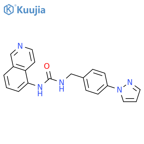 Urea, N-5-isoquinolinyl-N'-[[4-(1H-pyrazol-1-yl)phenyl]methyl]- structure