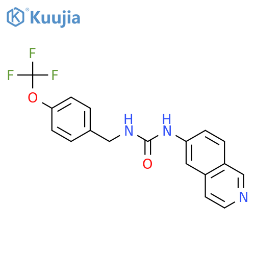 UREA, N-6-ISOQUINOLINYL-N'-[[4-(TRIFLUOROMETHOXY)PHENYL]METHYL]- structure