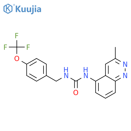 UREA, N-(3-METHYL-5-CINNOLINYL)-N'-[[4-(TRIFLUOROMETHOXY)PHENYL]METHYL]- structure