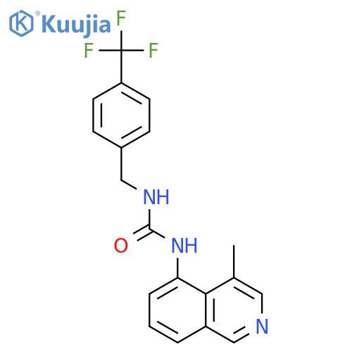 Urea, N-(4-methyl-5-isoquinolinyl)-N'-[[4-(trifluoromethyl)phenyl]methyl]- structure