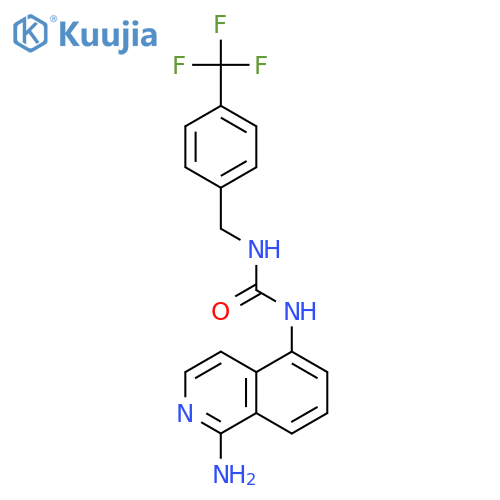 UREA, N-(1-AMINO-5-ISOQUINOLINYL)-N'-[[4-(TRIFLUOROMETHYL)PHENYL]METHYL]- structure