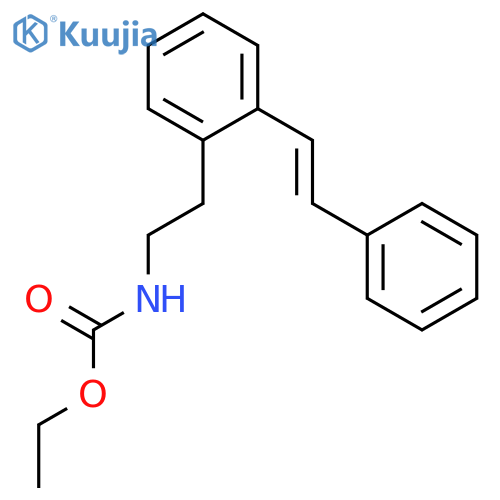 Carbamic acid, [2-[2-[(1E)-2-phenylethenyl]phenyl]ethyl]-, ethyl ester structure