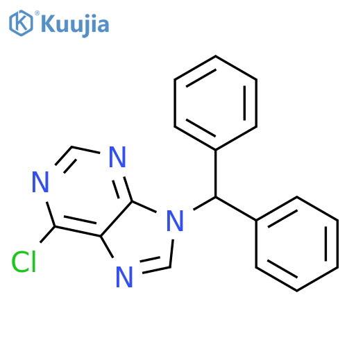 9H-Purine, 6-chloro-9-(diphenylmethyl)- structure