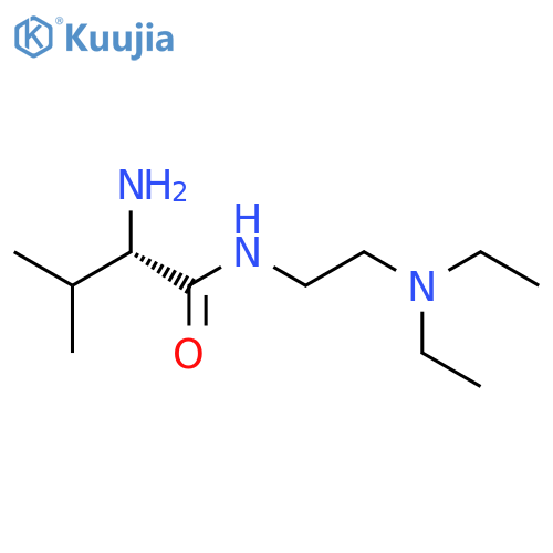 Butanamide, 2-amino-N-[2-(diethylamino)ethyl]-3-methyl-, (2S)- structure