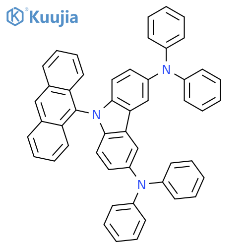 9H-CARBAZOLE-3,6-DIAMINE, 9-(9-ANTHRACENYL)-N,N,N',N'-TETRAPHENYL- structure