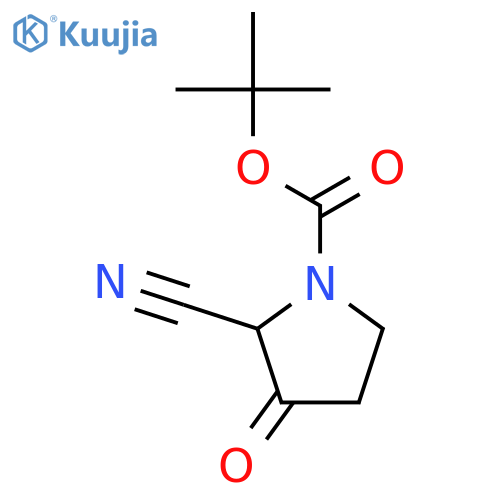 tert-butyl 2-cyano-3-oxopyrrolidine-1-carboxylate structure