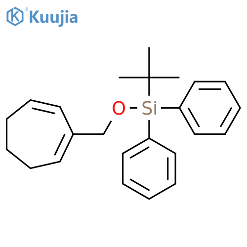 Silane, (1,6-cycloheptadien-1-ylmethoxy)(1,1-dimethylethyl)diphenyl- structure