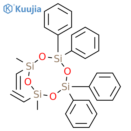 Cyclotetrasiloxane, 2,4-diethenyl-2,4-dimethyl-6,6,8,8-tetraphenyl- structure
