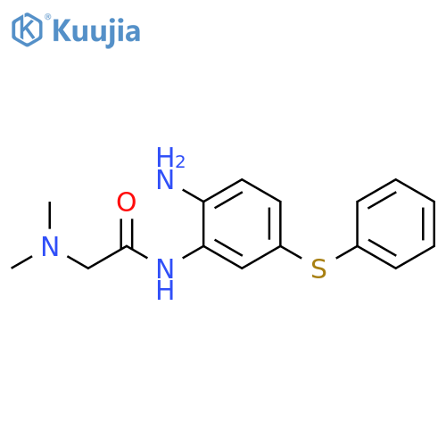Acetamide, N-[2-amino-5-(phenylthio)phenyl]-2-(dimethylamino)- structure