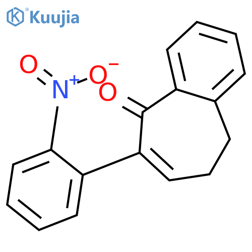5H-BENZOCYCLOHEPTEN-5-ONE, 8,9-DIHYDRO-6-(2-NITROPHENYL)- structure