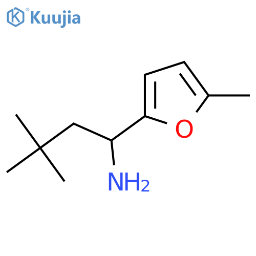 3,3-Dimethyl-1-(5-methylfuran-2-yl)butan-1-amine structure