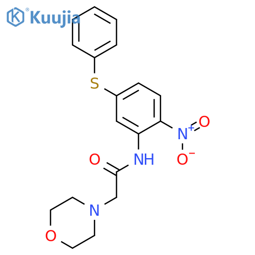 4-MORPHOLINEACETAMIDE, N-[2-NITRO-5-(PHENYLTHIO)PHENYL]- structure