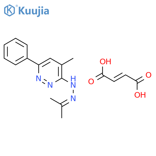 4-methyl-3-[2-(1-methylethylidene)hydrazino]-6-phenylpyridazine (2E)-but-2-enedioate structure