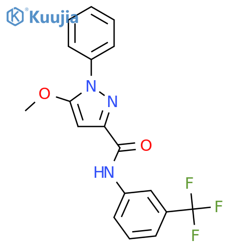 1H-Pyrazole-3-carboxamide,5-methoxy-1-phenyl-N-[3-(trifluoromethyl)phenyl]- structure