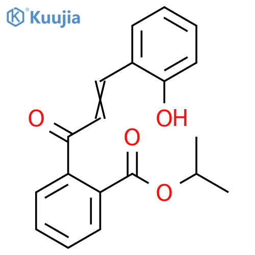 Benzoic acid, 2-[3-(2-hydroxyphenyl)-1-oxo-2-propen-1-yl]-, 1-methylethyl ester structure